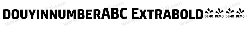 douyinnumberABC Extrabold字体转换